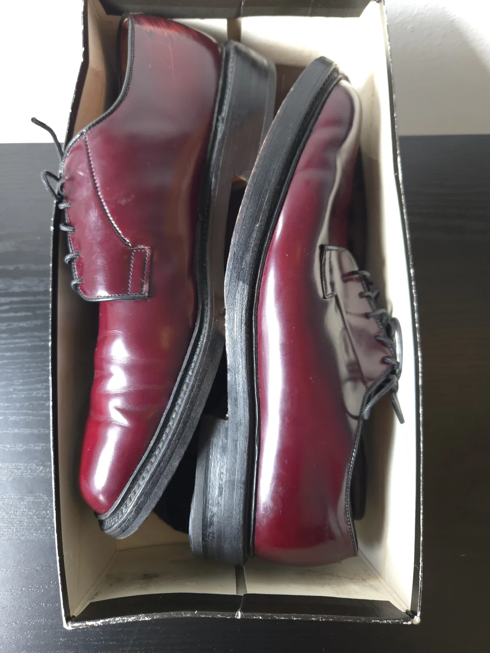 Allen Edmonds polished burgundy